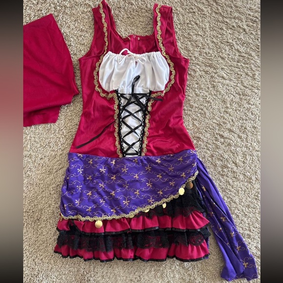 Crystal Ball Gypsy Adult Halloween Costume size S/M - Picture 3 of 6